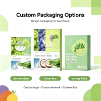 OEM ODM Gemengde Fruit Plant Extract Gezichtsmasker Hydraterend Voedend Verhelderend Meerdere Formules Op Maat Gemaakt Sheet Mask Skincare Alles