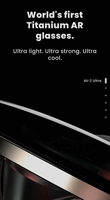 Gafas AR Inteligentes XREAL Air 2 Ultra, 6Dof, Flotación Espacial, Tres Puntos para Cambiar de Color, Compatibles con Software de Traducción, Sensor 3D