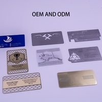 Vente en gros de cartes nominatives en acier inoxydable Impression de cartes de visite 213 Programmable Smart Luxury QR Code VIP NFC Carte de visite