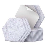 Panneaux acoustiques hexagonaux, dalles de mousse insonorisantes, imperméables, résistantes au feu, briques décoratives 3D pour la maison, le bureau, le studio