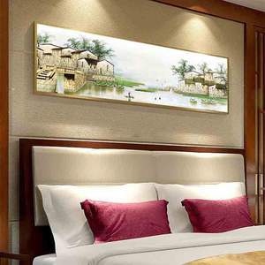 Nouveau <span class=keywords><strong>chinois</strong></span> rectangulaire salon peinture décorative rive ouest Version horizontale Zen chambre chevet <span class=keywords><strong>paysage</strong></span> toile - Product Image 3