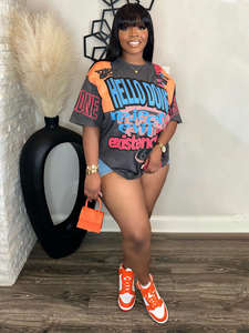 Camiseta de Verano 2026 para Mujer, Estilo Urbano Y2K, Manga Corta, Oversize, con Estampado de Diseñador - Product Image 6