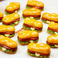 Alimenti in miniatura giocattoli per Hamburger americani misti finti per la casa delle bambole cucina gioca in resina Mini casa delle bambole artigianato accessori
