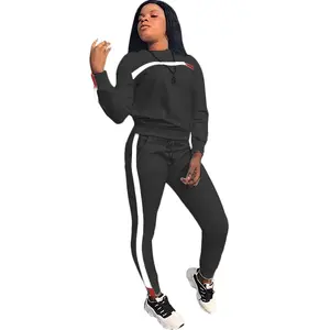 spot cross-border European and American women's clothing Cross-border simple and stylish casual stitching sports suit