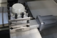 Ck0640 petit centre de machine de tour CNC horizontal compact avec mandrin hydraulique et changeur de 4 outils