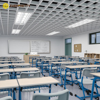 Solution tout-en-un pour mobilier scolaire : Bureau et chaise d'élève durables avec panier à livres, structure métallique