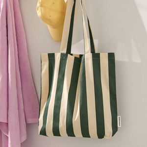 Borsa da donna riutilizzabile in tessuto di tela con stampa di cotone con logo stampato personalizzato - Product Image 1