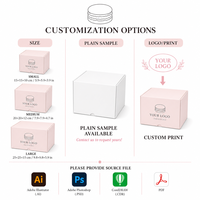 Boîte en carton blanc écologique avec logo personnalisé imprimé pour l'emballage de macarons, desserts et pâtisseries
