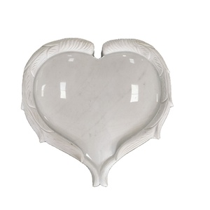 Sh Steen Wit Marmeren Kruis Grafsteen, Hartvormige Witte Marmeren Grafsteen - Product Image 5