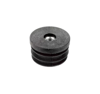 Plastic Threaded Tube Insert with Built-in Metal Nut M6 M8 M10 Press Fit Round Pipe End Plug GOFAI GF-52 Made in China