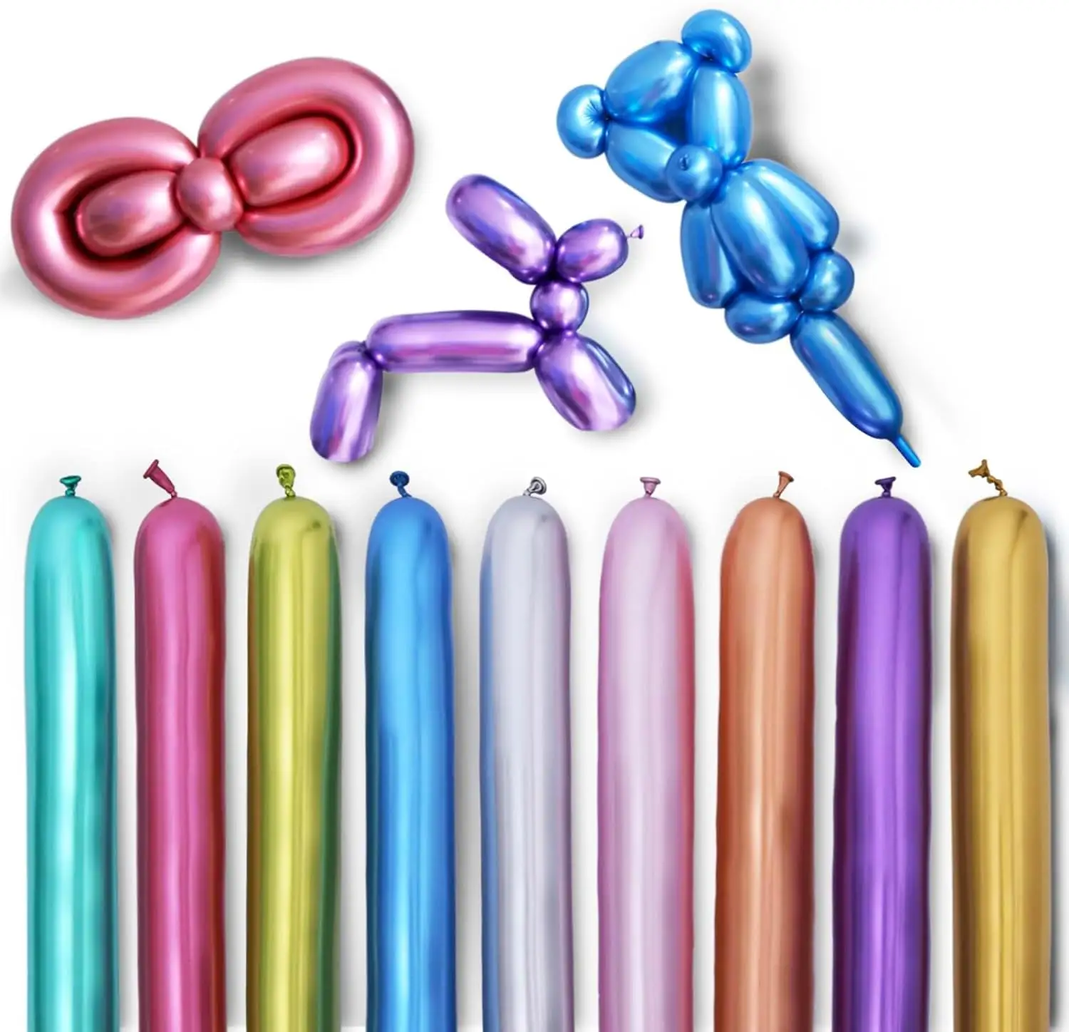 JYO Multi Balões Longos para Balões de Qualidade Premium Balões de Torção de Látex para Modelagem de Animais Decorações de Festa de Casamento