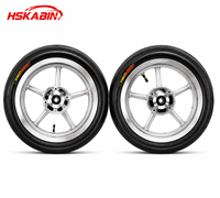 Roue Supermoto KABIN Chrome 12 pouces, pneu Kenda 90/90-12, jante Yozma Tuttio, accessoires pour moto Sur Ron E-Dirt Bike