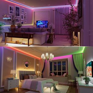 Tira de LED Flexible Benory de 24 V, 5050 SMD, RGBW, 60 LED/M, 12 mm de Ancho, 19.2 W/M, 5 M/Rollo, Compatible con Knx, Dali, PWM, <span class=keywords><strong>DMX</strong></span>, Iluminación Inteligente sin Puntos - Product Image 6