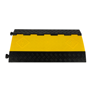 Wholesale Price 5 Channel PVC Jacket Cover Wire <strong>Hose</strong> Traffic Safety Speed Bump Hump <strong>Rubber</strong> Cable Ramp Protector - Product Image 3
