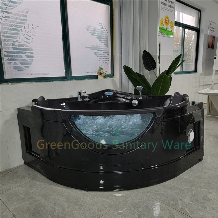 Baignoire d'angle pour 2 personnes, Jets à Air en option, tourbillon Massage, Hydromassage, sections d'intérieur