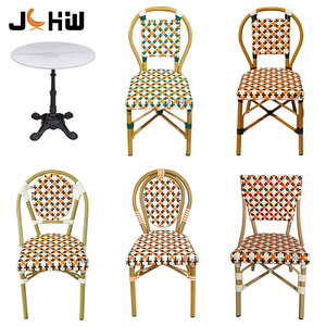 Chaise de salle à manger d'extérieur <span class=keywords><strong>en</strong></span> rotin PE, style <span class=keywords><strong>bistrot</strong></span> français, pour restaurant, <span class=keywords><strong>en</strong></span> vannerie, pour terrasse, <span class=keywords><strong>en</strong></span> promotion - Product Image 1