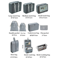 Ensemble de 7 cubes de compression personnalisés pour organiser les voyages, sacs de rangement pour valises, vêtements, sous-vêtements, cosmétiques, sac de voyage