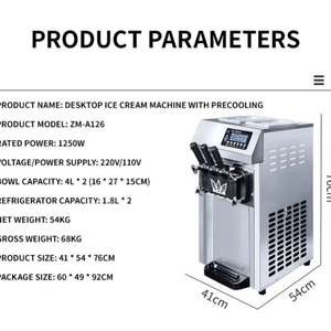 Máquina de helados SIHAO personalizada A126 portátil 3 sabores con sistema de PreEnfriamiento - Product Image 5