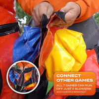 Glissades aquatiques gonflables Songfa Baseball Challenge : Location de jeux interactifs portables pour fêtes, carnavals et activités extérieures – Cible de frappe excitante