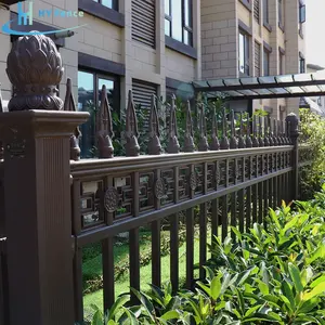 Recinzione in metallo verniciato a polvere recinzione in ferro battuto con palizzata di sicurezza da giardino fantasia