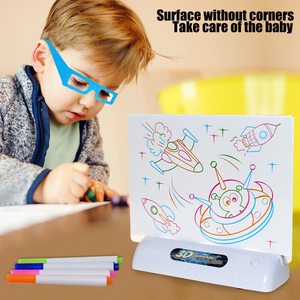 Vendita calda didattica Light up spazio colorato Doodle tavolo da disegno magico 3D Pad in piccole dimensioni per i bambini con gli occhiali 3D - Product Image 3