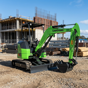 Miniexcavadora Eléctrica de Orugas Verde de Marca Famosa 9027FE, Excavadora de Orugas Eléctrica con Cabina Abierta, Equipo de Construcción para Renovación Municipal - Product Image 1