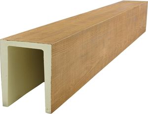 Ekena Millwork Trave da Soffitto Rustica in Finto Legno Effetto Legno Segato, 3 Lati (U-Beam), 5 1/2" L x 5 1/2" A x 96" L, Colore Caramello Caldo - Product Image 3