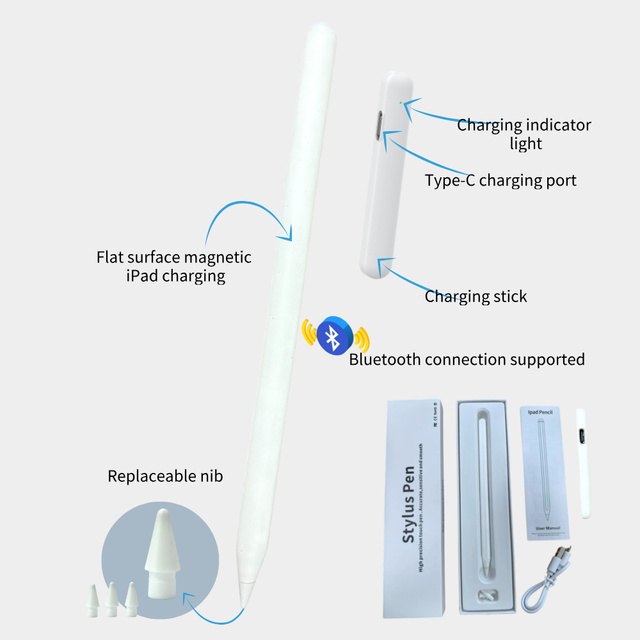 Pencil Original Feel High Sensitivity Touch Screen Pen Magnetic Charging Capacitive Stylus Pen for iPad Pencil