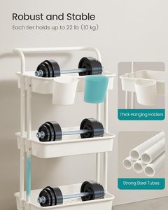 Multi-layer Household Storage <b>Rack</b> Wheeled Trolley Bathroom Storage <b>Rack</b> Living Room Floor Rolling Snack Storage <b>Rack</b> - Product Image 4
