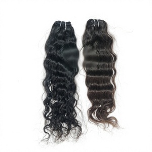 Wholesale Indian Temple Virgin Remy Human Hair <b>Extensions</b> <b>Cheap</b> Unprocessed Raw Bundles 100g Double Weft Wavy Straight Body Wave - Product Image 1