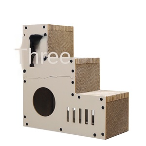 Nouveau grattoir <span class=keywords><strong>pour</strong></span> <span class=keywords><strong>chat</strong></span> multifonctionnel tendance 3 <span class=keywords><strong>en</strong></span> 1 <span class=keywords><strong>en</strong></span> <span class=keywords><strong>carton</strong></span> <span class=keywords><strong>ondulé</strong></span> intégré à un lit <span class=keywords><strong>pour</strong></span> <span class=keywords><strong>chat</strong></span> et un arbre à grimper avec jouet <span class=keywords><strong>pour</strong></span> chats - Product Image 5