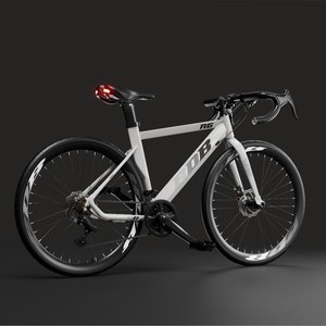 Vélo de route R6 700C léger avec freins à disque, vélo de course Starry Silver Dream White - Product Image 1