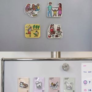 Ins Style 2025 Refrigerator Home Decorative Magnetic Stickers Cute Creative Acrylic <b>Sticky</b> <b>Notes</b> Fridge - Product Image 2