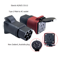 Adaptateur de chargeur EV Mennekes de type 2, 230V vers prise AU (AS/NZS 33112), 3,5/7Kw, 16A