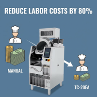 Machine de cuisson intelligente en acier inoxydable pour usage commercial, fonction autonettoyante, écran tactile numérique, électrique 380V pour cuisine centralisée