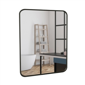 Best Selling Decorative Rectangle Wall Mirror Modern All Sizes Colors Wholesale <b>Cheap</b> Aluminum Glass <b>Framed</b> Metal Rectangle Wall - Product Image 2