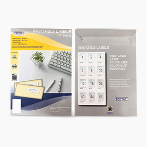 <span class=keywords><strong>Pegatinas</strong></span> de papel ecológicas autoadhesivas A4, logotipo personalizado de 6 formas <span class=keywords><strong>cuadradas</strong></span>, marca TOPTAC para exposiciones de comestibles de supermercado - Product Image 5