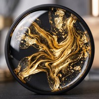 Boîte à poudre de luxe en cuir floqué avec panneau supérieur en plastique, design personnalisé, impression de logo couleur disponible, emballage compact
