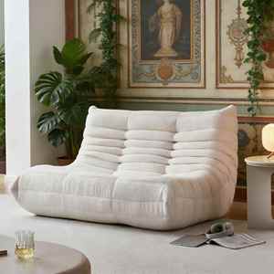 Fauteuil Poire XXL, Canapé 2 Places Confortable, Fauteuil <span class=keywords><strong>de</strong></span> Salon au Poil des Moraux, Chaise <span class=keywords><strong>de</strong></span> Sol en Mousse à Mémoire <span class=keywords><strong>de</strong></span> Forme pour Appartement - Product Image 1