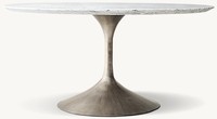Table à manger ronde de luxe avec plateau en marbre, base en forme de tulipe moderne, table en pierre naturelle pour hôtel, villa, salle à manger, ensemble de meubles