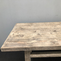 Table de cuisine en bois massif rétro, 12 pièces, Vintage, rétro, rustique, naturel