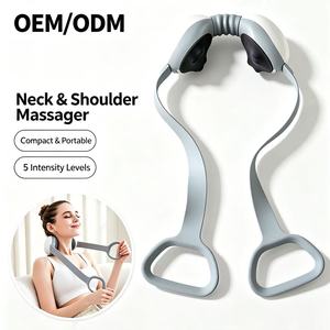 Masseur électrique portatif pour le cou et les épaules, chauffant Shiatsu, 5 modes de pétrissage, 3 niveaux de chaleur, rechargeable par USB, télécommande sans fil, minuterie - Product Image 1
