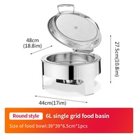 Heißer Verkauf: Goldenes Hochzeits-Chafing-Dish-Set für Buffettheken – Runde, hydraulische Chafing Dishes aus Edelstahl