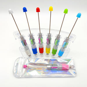 Diy Creative Cartoon Vier Farben für Perlens tifte Sichtbarer transparenter Kunststoff-Mehr farben stift 1,0mm Schreib breite - Product Image 4