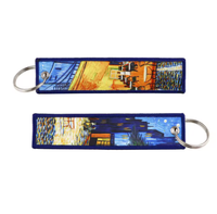 Vagues japonaises Art Dessin Broderie Porte-clés Sac à dos Porte-clés Porte-clés Motos Porte-clés Cosplay Accessoires Bijoux Cadeau
