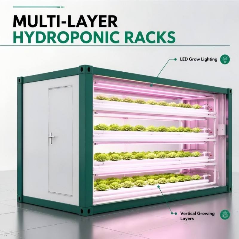 Smart Container Greenhouse with Hydroponic and Fertigation Systems for ...