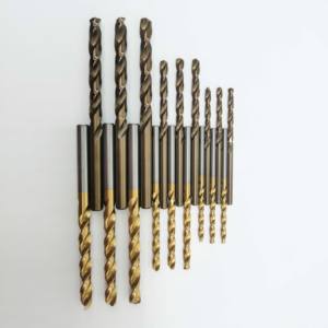 工場供給 HSS <span class=keywords><strong>M42</strong></span> 錫コーティング パラボリックツイストドリルビット - 深穴加工用高精度 - Product Image 4