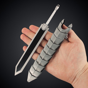 Mini Spada Berserk in Metallo, Tecnica di Fusione Dragonslayer, Personaggio TV e Cinema, Oggetto da Collezione, Arte 22cm 169g, Portachiavi in Lega di Zinco - Product Image 6