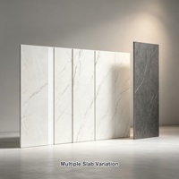 Dalle en pierre frittée blanche mate 750x1500x9mm pour mur, sol, comptoir de cuisine, taille personnalisée, directement de l'usine