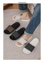 Sandales plates antidérapantes en PU imprimé pour hommes, légères, à semelle EVA respirante, confortables pour la maison – Grande Vente